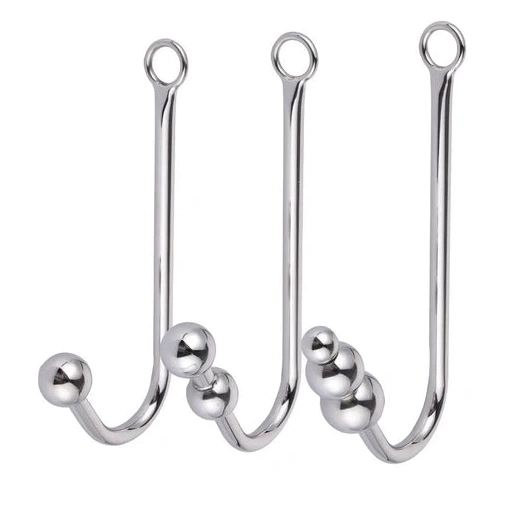 Anal Hooks Cuffs and with Elegant 5334 Anal Hook Beaded Collar 0901